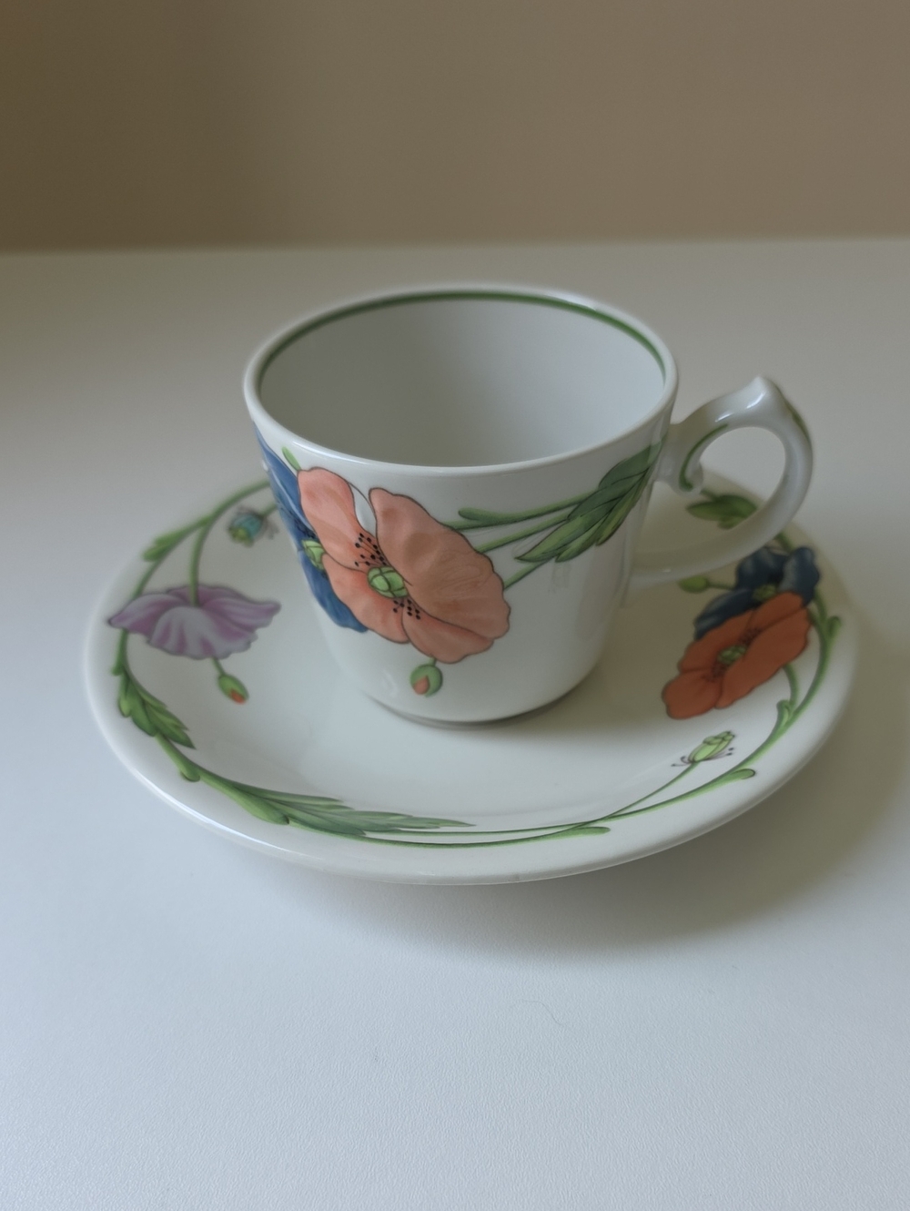 Villeroy & Boch Amapola Flat Cup and Saucer Set